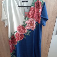 Нова рокля с флорален мотив, с етикет, снимка 1 - Рокли - 41974599