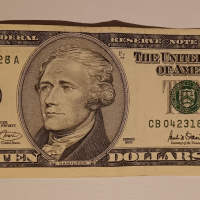 10 долара САЩ 2001 Старият вариант ,, ГОЛЯМА ГЛАВА "  , банкнота от Америка , снимка 3 - Нумизматика и бонистика - 44768158