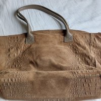Луксозна кожена чанта тип Биркин от истинска кожа, Италия, снимка 3 - Чанти - 42378492