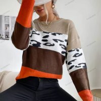 Дамски ежедневен моден пуловер - 023, снимка 1 - Блузи с дълъг ръкав и пуловери - 39132488