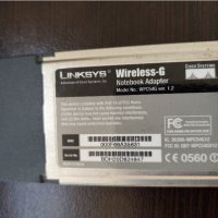 Безжичен адаптер Linksys WPC54G CardBus за лаптоп, 54Mbps , снимка 3 - Мрежови адаптери - 39222351