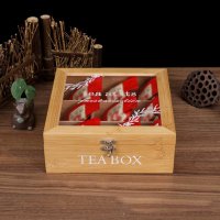 Дървена кутия за чай с 9 отделения, снимка 6 - Други стоки за дома - 42500678