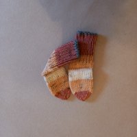 Ръчно плетени детски чорапи, дължина на ходилото 12 см., снимка 2 - Бебешки чорапи - 41771007