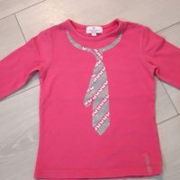Блуза с имитация вратовръзка на френската марка NAFNAF за 3г, снимка 1 - Детски Блузи и туники - 34748033