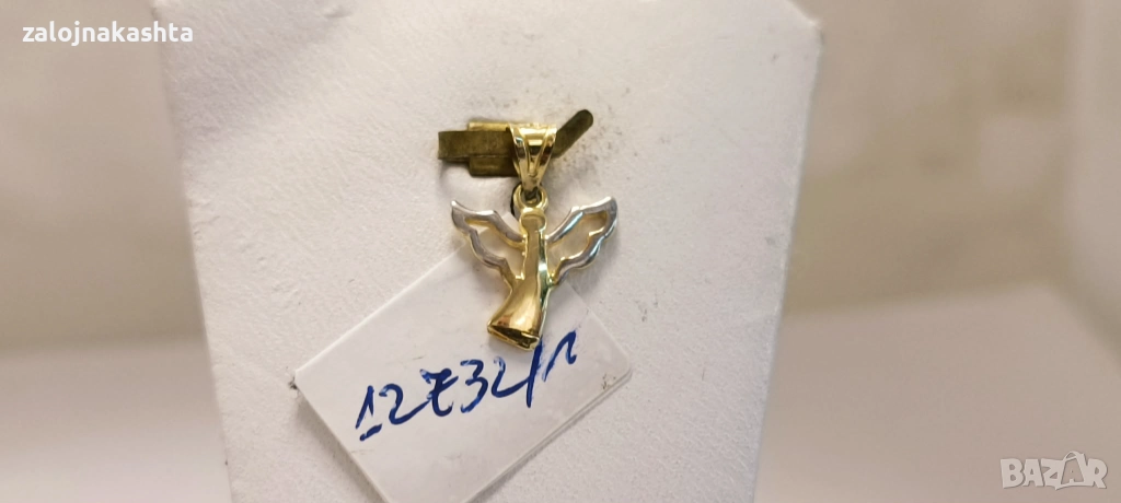 Нова-Златна висулка ангелче-0,69гр/14кр, снимка 1