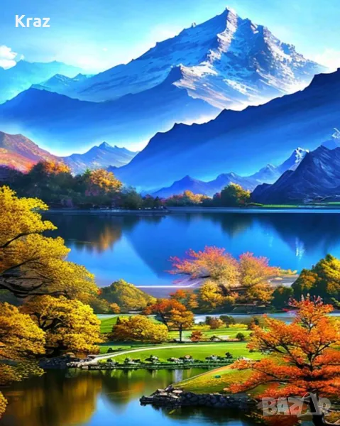 НОВ КОМПЛЕКТ Диамантен гоблен Пейзаж 30/40, снимка 1