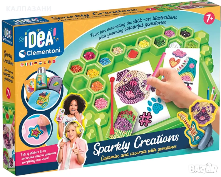 Творчески комплект Clementoni Idea - Диамантена мозайка и глина 18716, снимка 1