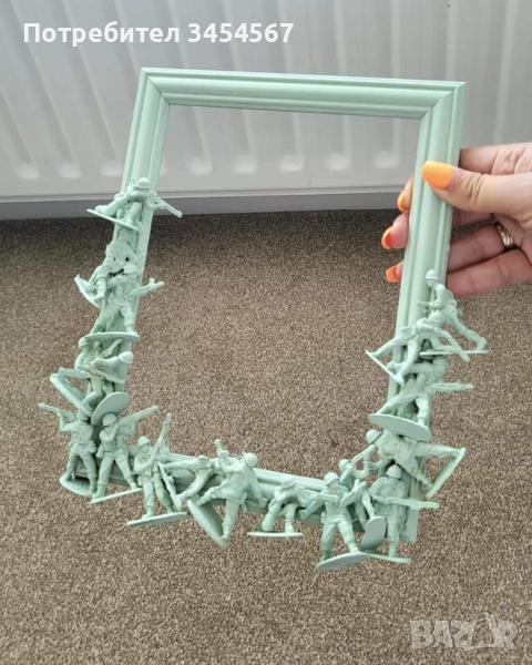 Ръчно изработена рамка с войници , снимка 1