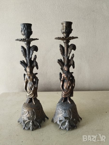 два барокови свещници-комплект, снимка 1