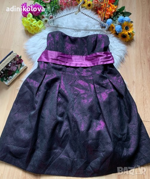 Официална рокля с блестящ ефект, снимка 1