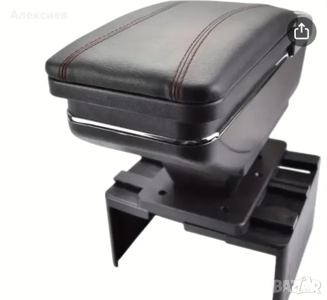 Автомобилен подлакътник барче черна кожа, снимка 1