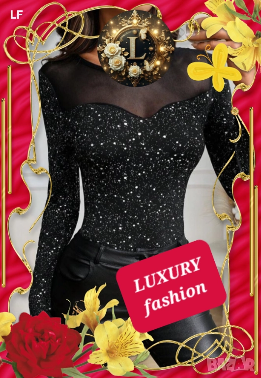 Дамски блузи с кристали и блясък, снимка 1