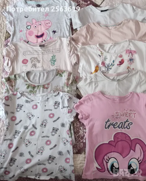 Комплект тениски за момичета, снимка 1