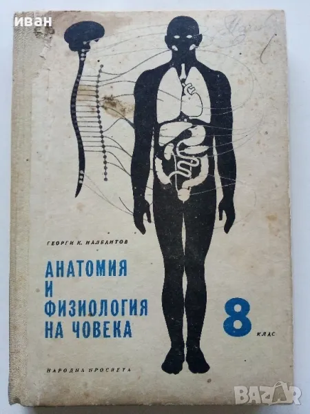 Анатомия и Физиология на човека 8 клас. - Г.Налбантов - 1967г., снимка 1