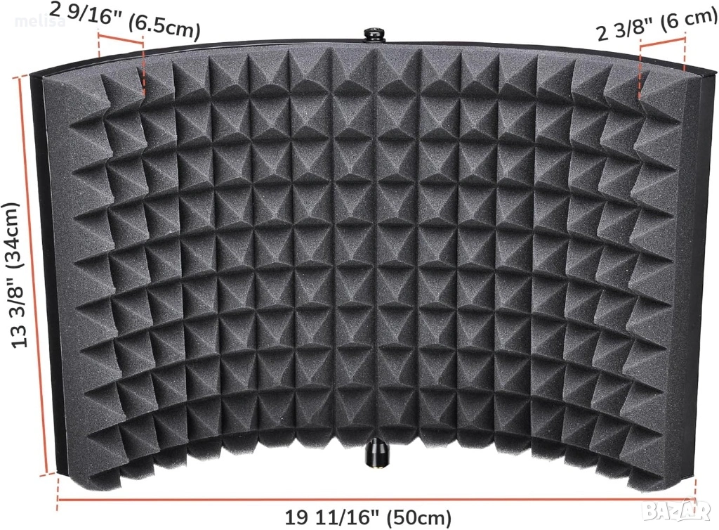 AW Studio 20x14" изолационен щит за микрофон, акустичен дунапренен панел, снимка 1