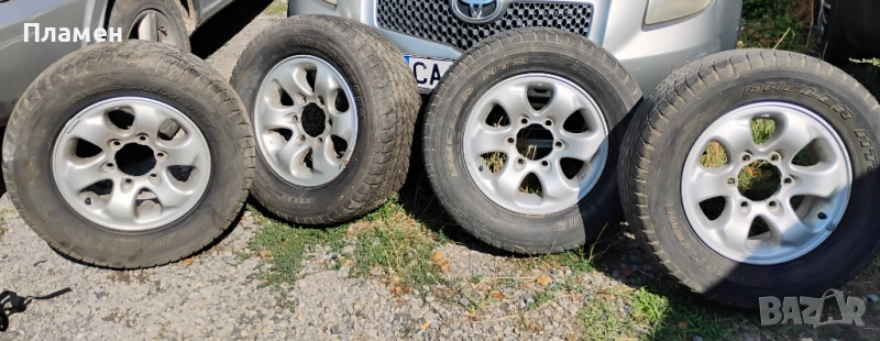 4 броя гуми с алуминиеви джанти 15" 6х139.7х108 Мицубиши Паджеро, Нисан Терано, Форд, снимка 1