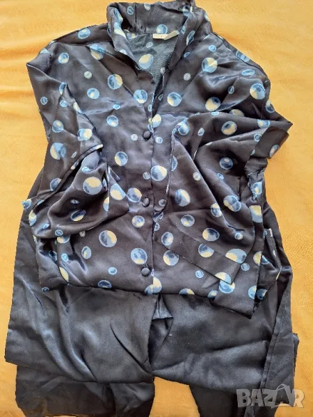 Сатенена дамска пижама от 2 части,ХL, снимка 1