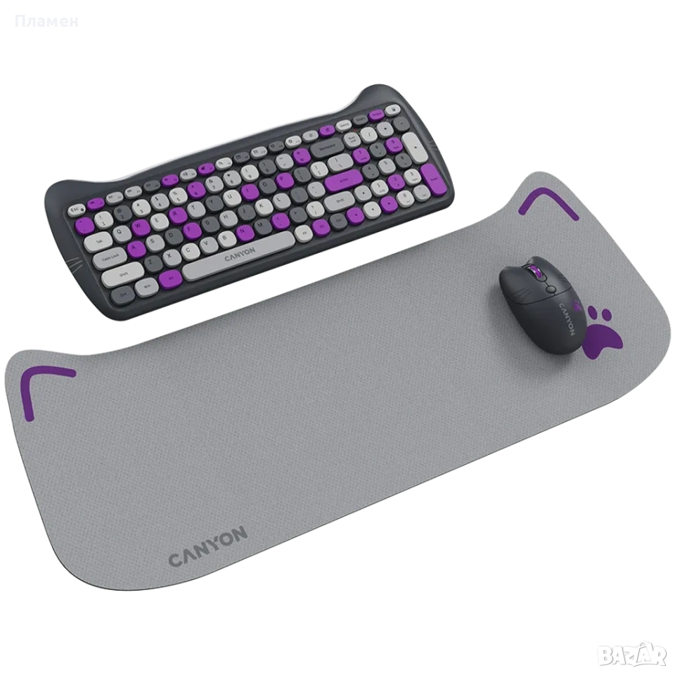 Безжичен комплект клавиатурата и мишка с пад, снимка 1