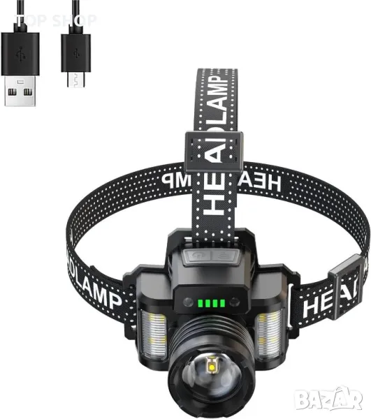 LED акумулаторно фенерче за глава с високи лумени, снимка 1