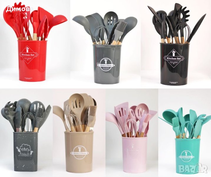 К-т силиконови прибори лукс, снимка 1