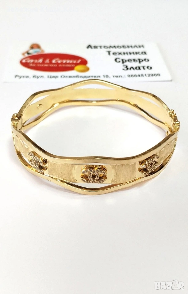 Златна дамска гривна 14К.Тегло 13 гр.Цена 977 € (1910.85 лв.), снимка 1