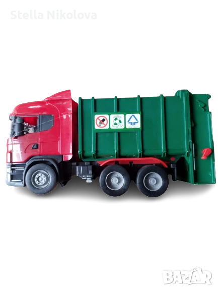 Детски Сметосъбирачен камион с инерционен механизъм, снимка 1