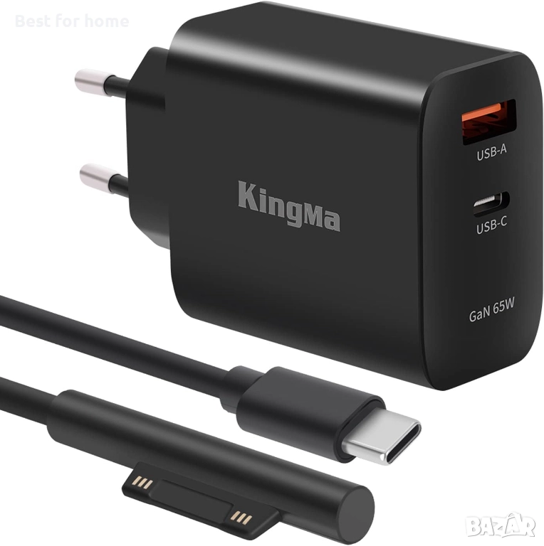 USB Cъс зарядно за лаптоп 65 W, снимка 1