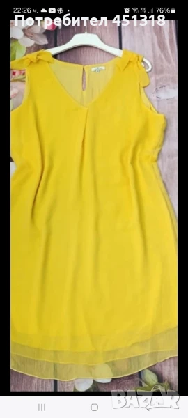 Нова лятна жълта рокля Л, снимка 1