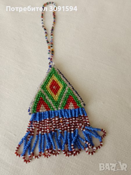  Амулет чешки стъклени мъниста във африкански стил, снимка 1