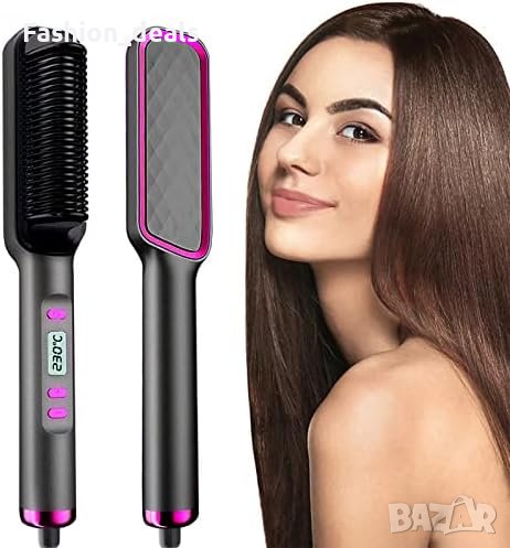 Ново 2 в 1 четка за изправяне на коса/80-230°C /оформяне коса, прическа, жени, снимка 1