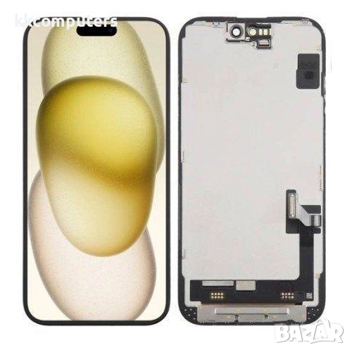 DD OLED Съвместим LCD Дисплей за iPhone 16 6.1 + Тъч скрийн / Черен / Баркод : 484173, снимка 1