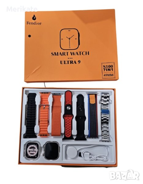 Смарт часовник/ Smart watch S100 2023-7 каишки- Топ Цена- Хит Продукт, снимка 1