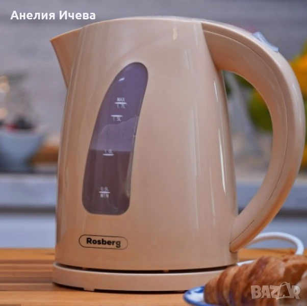 Електрическа кана Rosberg, 2200W, 1.7л., 2 ГОДИНИ ГАРАНЦИЯ, снимка 1