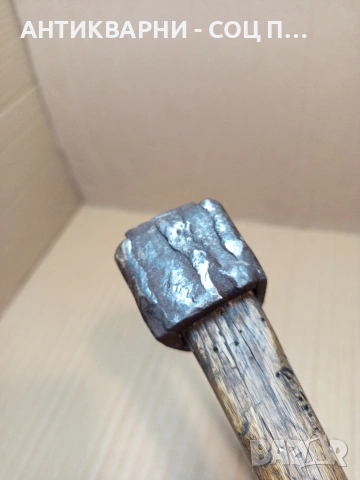 Соц Стар Ръчно Кован Дърводелски Инструмент Брадва Кривица. НОМЕР 503., снимка 8 - Антикварни и старинни предмети - 53446102