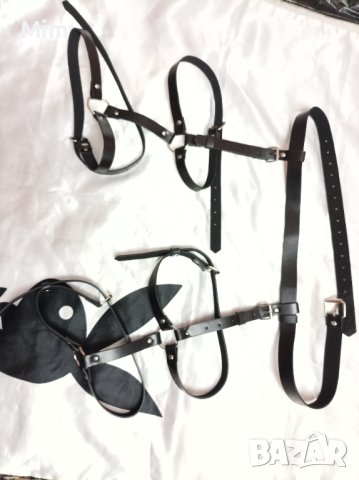 Кожен чокър за тяло жартиер / харнес/, снимка 4 - Бельо - 40522516