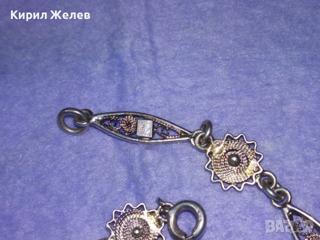 ПОСРЕБРЕНА СТАРИНЕН ФИЛИГРАНЕН СТИЛ ГРИВНА от БЛАГОРОДНА НЕРЪЖДАЕМА СТОМАНА с ПЕЧАТИ 925 - 40104, снимка 15 - Гривни - 42655862