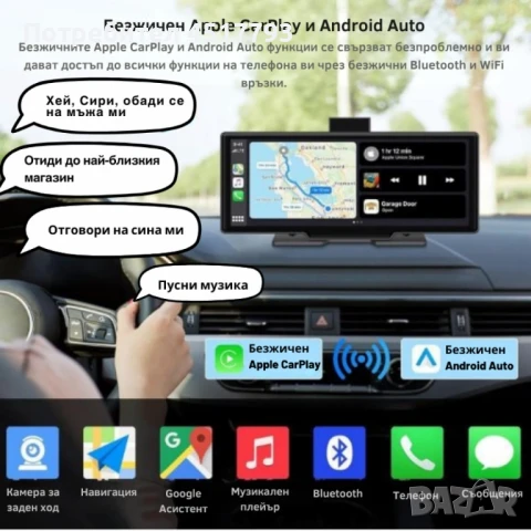 Мултимедия H605D-DVR CarPlay Android/iOS Auto 10.26" с 2 камери, DVR запис и безжична връзка, снимка 3 - Аксесоари и консумативи - 51311873