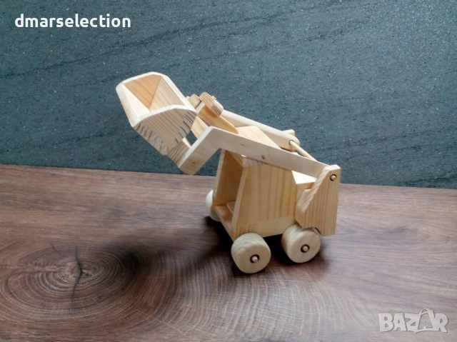 Музикален декоративен дървен мини челен товарач DMAR 326, снимка 4 - Декорация за дома - 52708495