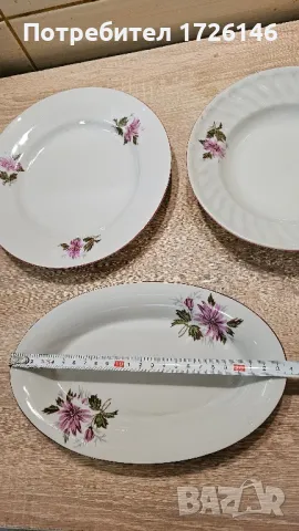 Порцеланови чинии Горски слез на Разград , снимка 12 - Чинии - 48991232