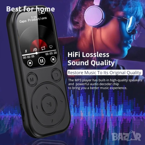Нов MP3 Плеър (Модел 2025) с Bluetooth 5.4 – 2.01" IPS Екран, HiFi Звук и до 128GB, снимка 9 - MP3 и MP4 плеъри - 53211921
