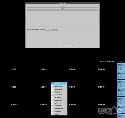 4K FULL HD HDMI VGA ONVIF P2P H.265+ 32 Канален NVR за до 8 Mегапикселови IP Камери 32*5MPx 16*8MPx, снимка 6 - IP камери - 41370871