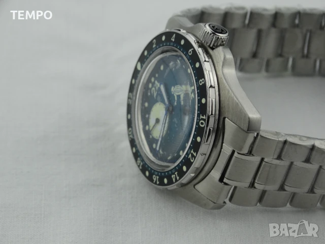 ВОСТОК АМФИБИЯ АВТОМАТИЧЕН ref: 14038Б - “КОСМОДАЙВЕР” - “LUNA DUDE” 1 - 24 ЧАСА - ЛИМИТИРАН 2000 бр, снимка 12 - Мъжки - 51304499