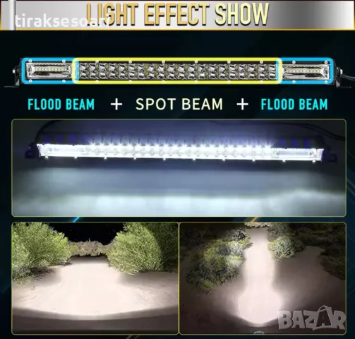 НОВ МОДЕЛ 84 cm 300W 12D ULTRASLIM LED BAR в комплект с окабеляване, снимка 2 - Аксесоари и консумативи - 49680670