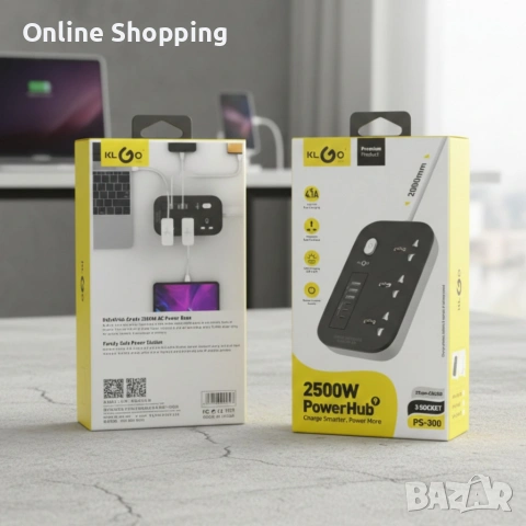 Разклонител KL GO PS-300 2500W с USB зареждане и защита за безопасност и комфорт в дома и офиса, снимка 6 - Друга електроника - 53382796