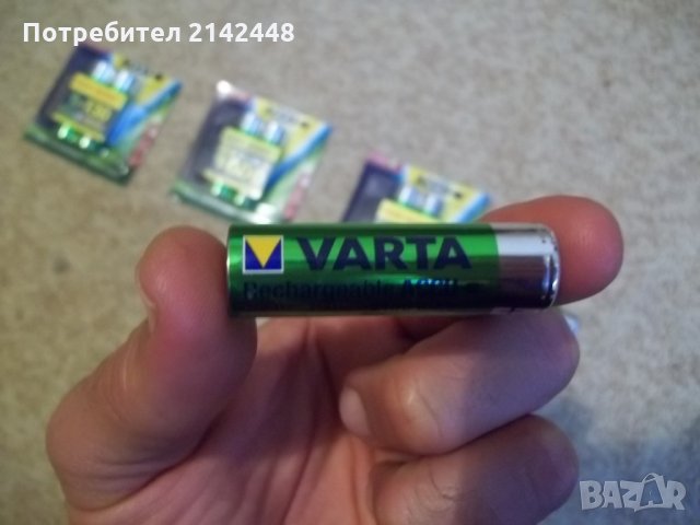 Батерии VARTA акумулаторни (зарядни) размер АА  и 9 волта батерий (незарядни) , снимка 5 - Батерии, зарядни - 34633357