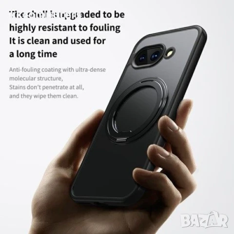 Google Pixel 9a MagSafe/ TPU + Acrylic + Metal Kickstand Удароустойчив Калъф и Протектор, снимка 4 - Калъфи, кейсове - 51122323