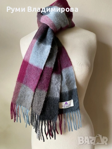 Кариран шал House of Scotland от 100 % агнешка вълна, снимка 4 - Шалове - 53482531