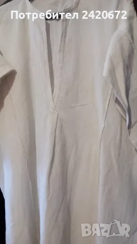 бяла дълга кенарена риза, снимка 1