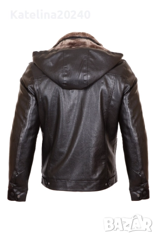 Мъжко зимно кожено яке – 3450, снимка 3 - Якета - 51471050