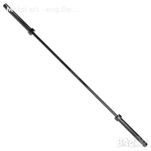  Прав лост Ф50 - 220 см -цвят черен с тефлоново покритие